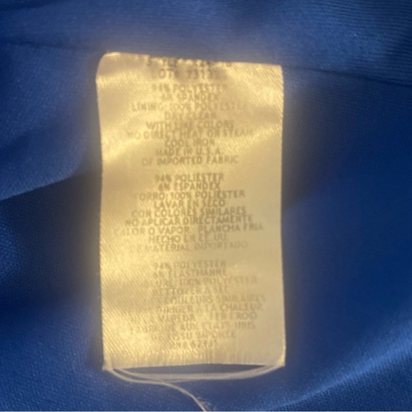 Betsy & Adam Cobalt Blue Cutout Crepe
Sheath Gown - Picture 8 of 8